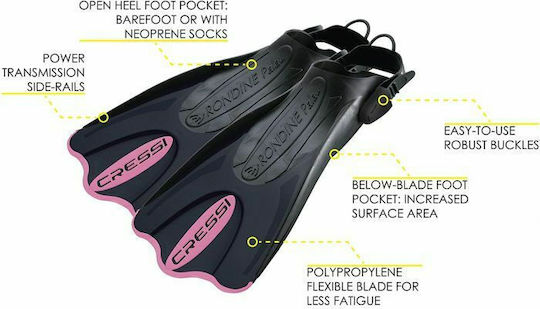 CressiSub Βατραχοπέδιλα Κατάδυσης Palau Black/Pink