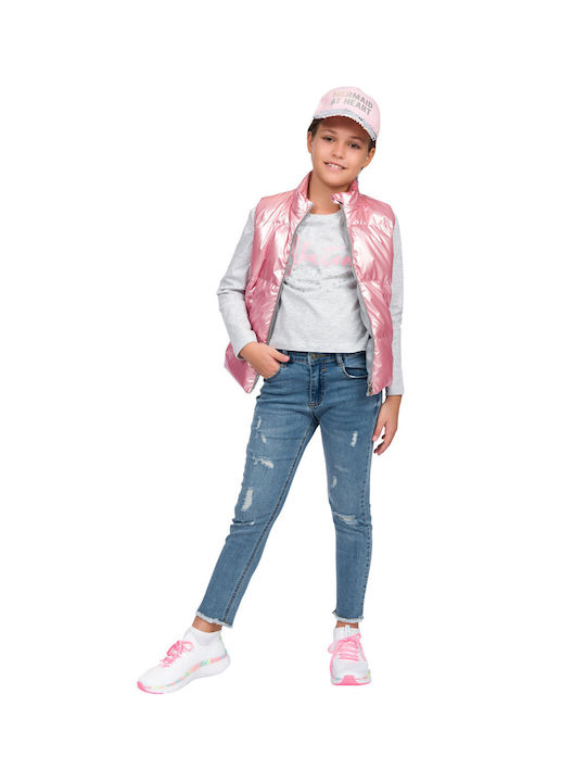 Energiers Kids Casual Jacket Sleeveless short Pink