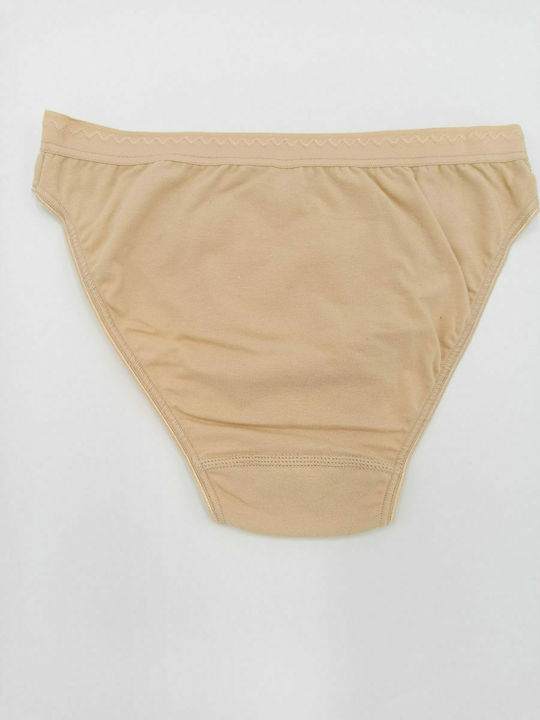 Damen Baumwollslips Fay Dessous 3Pack beige 32