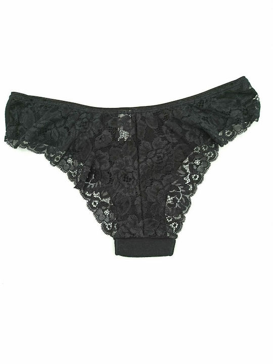 Women's Cotton Brazilian Lace Fay Dessous 3Pack schwarz 174