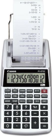 Canon P1-DTSC Calculator Receipt Paper Roll 12 Digits in Silver Color 1pcs