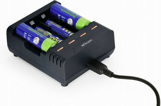 Energenie USB Charger 4 Batteries Ni-Cd/Ni-MH Size AA/AAA