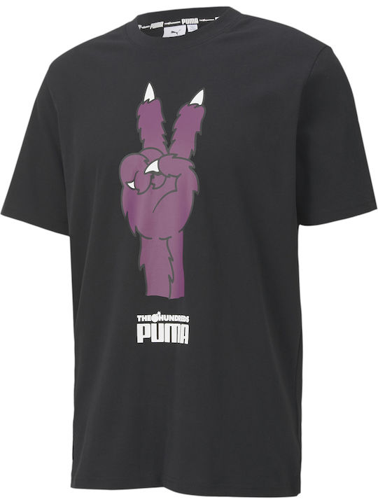 Puma x The Hundreds Ανδρικό T-shirt Μαύρο Με Στάμπα