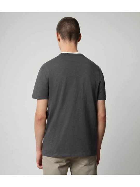 Napapijri Silea Herren T-Shirt Kurzarm Grey Solid