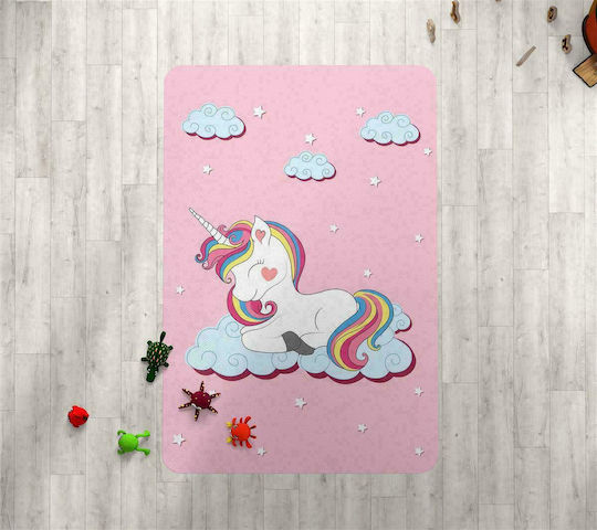 Dimcol Unicorn 285 Детско килимче Еднорог Розов 135x200см