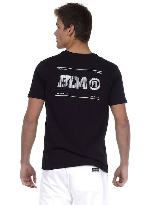 Body Action Ανδρικό T-shirt Μαύρο Με Στάμπα