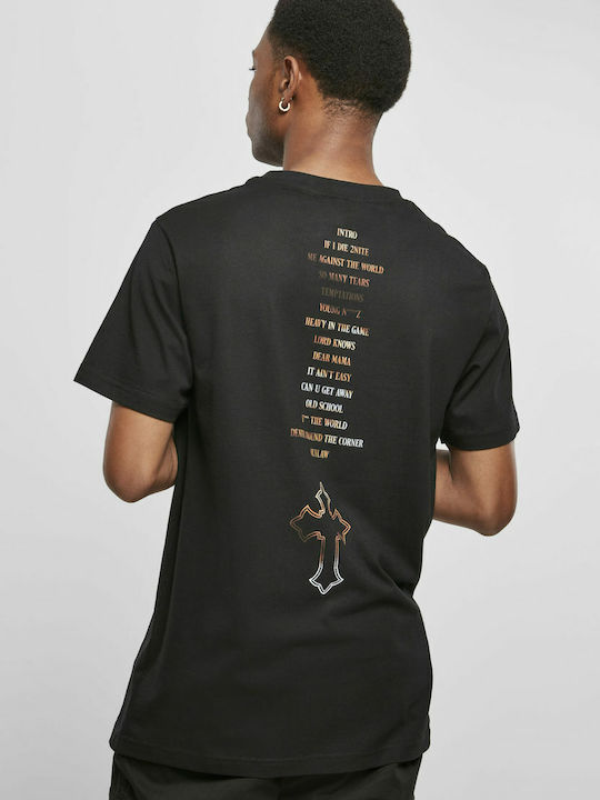 Mister Tee 2Pac Matw Tracklist MT1467 T-shirt Μαύρο Βαμβακερό Mister Tee 2Pac Matw Tracklist MT1467 T-shirt Μαύρο Βαμβακερό