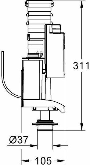 Grohe AV1 Integrated Mechanism για Εντοιχιζόμενο Καζανάκι 42320000