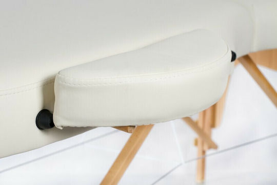 Rest Pro VIP 3 Wooden Portable Ecru Massage and Physiotherapy Bed 192x70cm