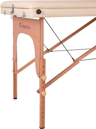 inSPORTline Japane Wooden Folding Brown Massage and Physiotherapy Bed 195x70cm