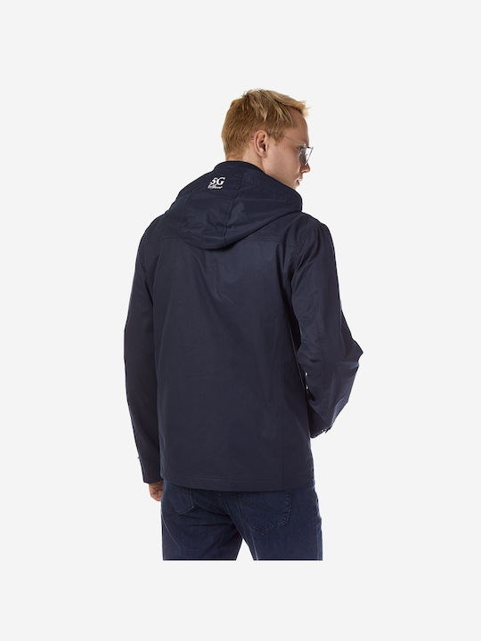 Sogo Herren Jacke Lässig Winddicht Marineblau