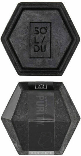 Solidu Purity Black Soap Bar with Activated Charcoal and Tea Tree 65g
