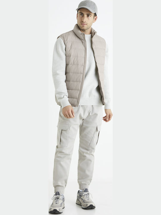 Sleeveless Jacket Puffer Gray