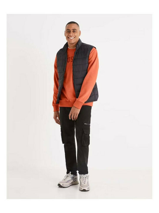 Bulock Men's Sleeveless Puffer Jacket Black