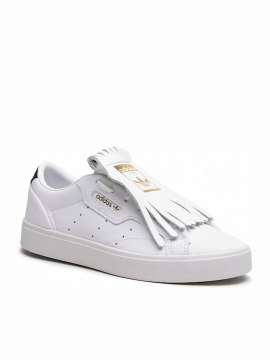 Adidas Sleek Femei Sneakers Cloud White / Core Black / Crystal White