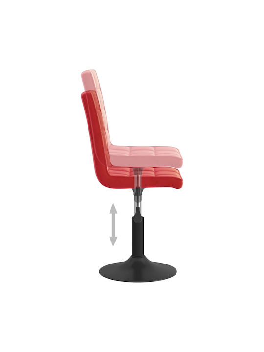 Hocker Bar mit Rückenlehne & Höhenverstellbar Bordeaux 2Stück 40x52x102.5-124.5cm
