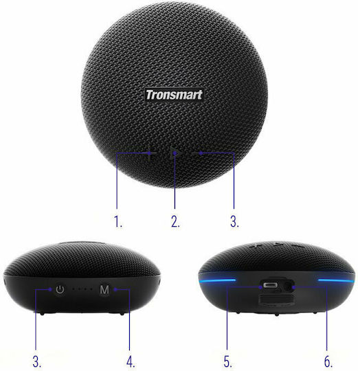 Tronsmart Splash 1 Водоустойчиво Bluetooth високоговорител 15W с живот на батерията до 24 часа Черен