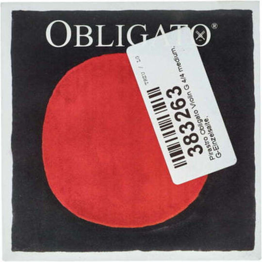 Pirastro Μονή Synthetic Core Χορδή για Βιολί 4/4 Obligato G Ball Medium 4/4