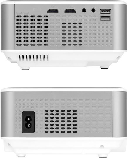 Kruger & Matz V-LED10 KM0370 Projector LCD HD LED Lamp with Built-in Speakers Gray