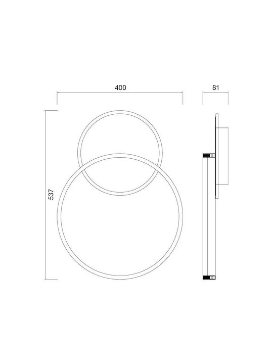 Vivalux Week Ceiling Mount Light 54pcs White with Integrated LED and Remote Control