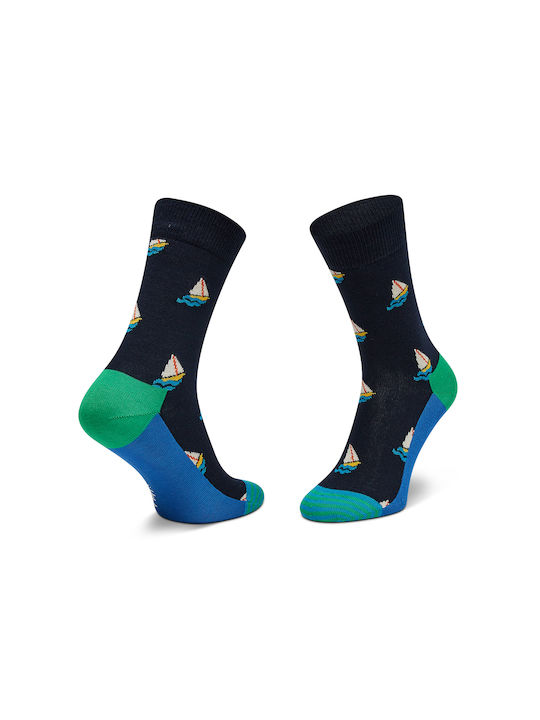 Happy Socks Sail Away Patterned Socks Blue