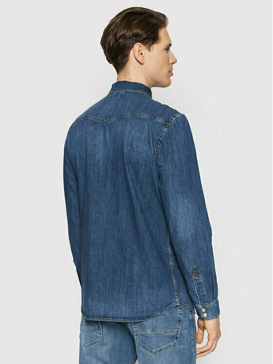 Jack & Jones Denim Cămașă Medium Blue Denim