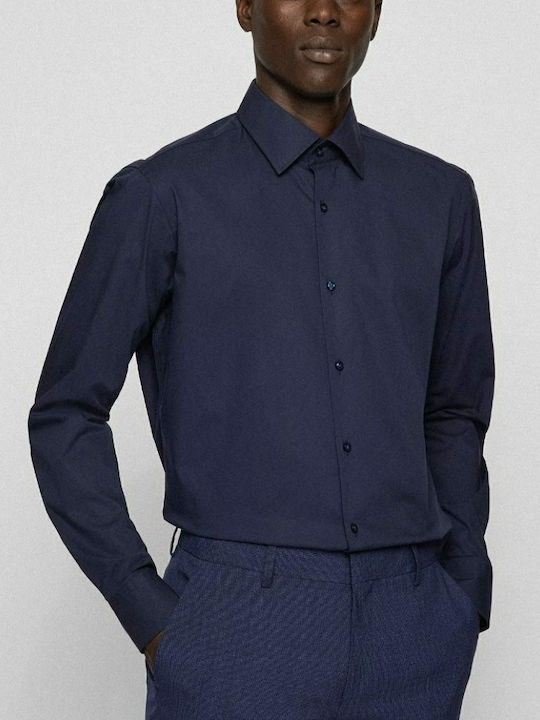 Boss Baumwolle Hemd Marineblau