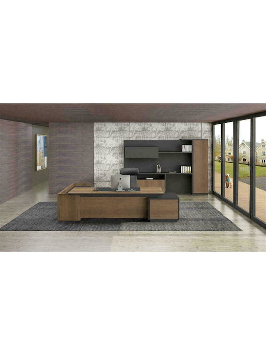 Ecke Professionelles Büro Proline Holz Braun 220x90x76cm