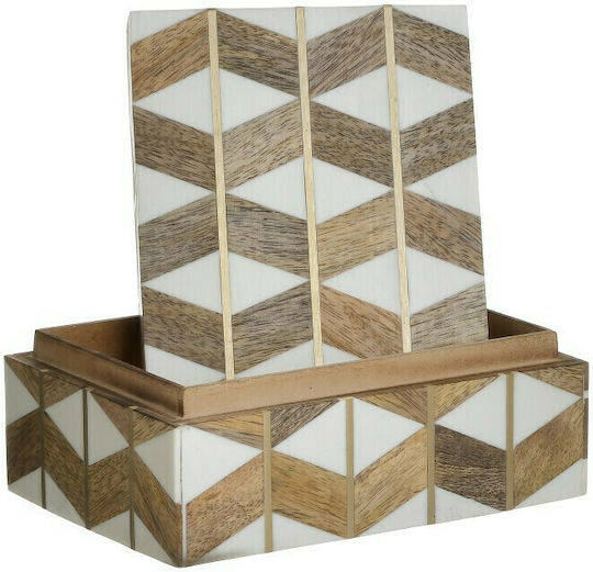 Inart Dekorative Box Polyresin Beige/cream Inart Dekorative Box Polyresin Beige/cream