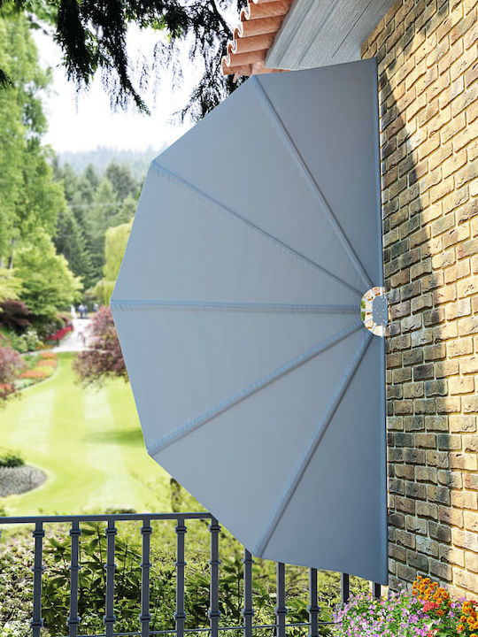 vidaXL Terrace Sideway Sunshade Roller Gray 1.6x1.6cm