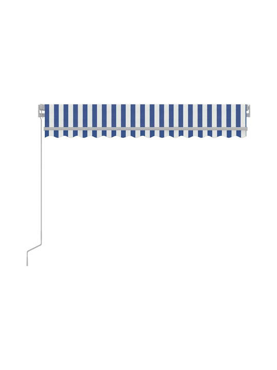 vidaXL Terrace Wall Tent with LED Light Blue / White 3x2.5cm