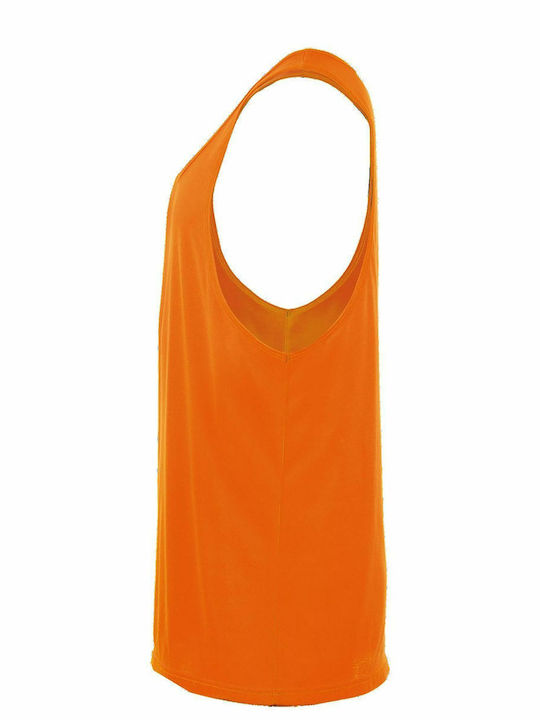Sol's Jamaica Men's Sleeveless Promotional Blouse Neon Orange