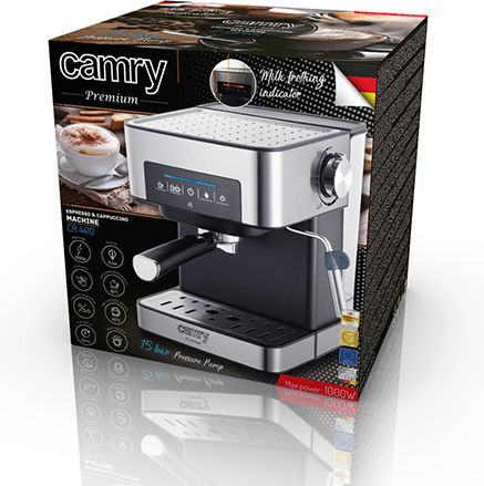 Camry CR 4410 Μηχανή Espresso 850W Πίεσης 15bar Ασημί CR4410
