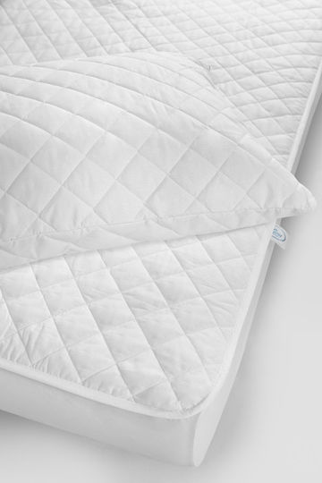 La Luna Protective Cover Double Waterproof with Skirt Smoothy White 150x200+35cm