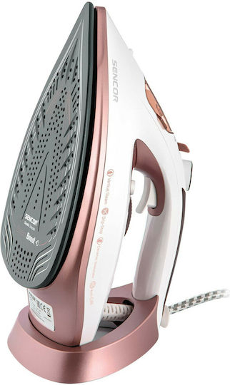 Sencor Steam Iron 3100W with Ceramic Plate and Continuous Steam Supply 35g/min