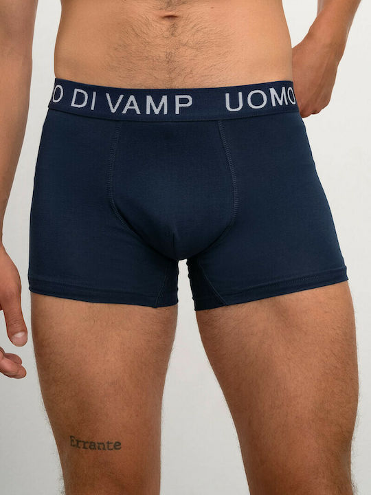 Ανδρικά Μποξεράκια Μπλε με Σχέδια 2Pack