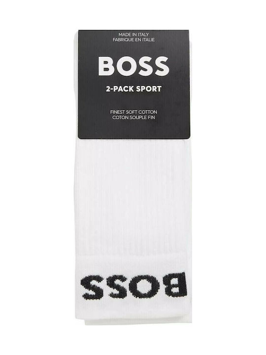Boss Ανδρικές Κάλτσες Λευκές 2Pack Boss Ανδρικές Κάλτσες Λευκές 2Pack