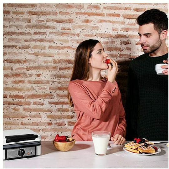 Cecotec Fun Gofrestone Double Aparat Vafe pentru Vafe Rectangulare cu 2 Compartimente 1200W