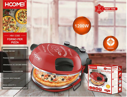 Hoomei Pizza Maker 1200W Red