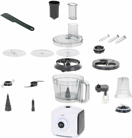 Adler Multifunctional Food Processor 1000W with Pot 3.5lt White