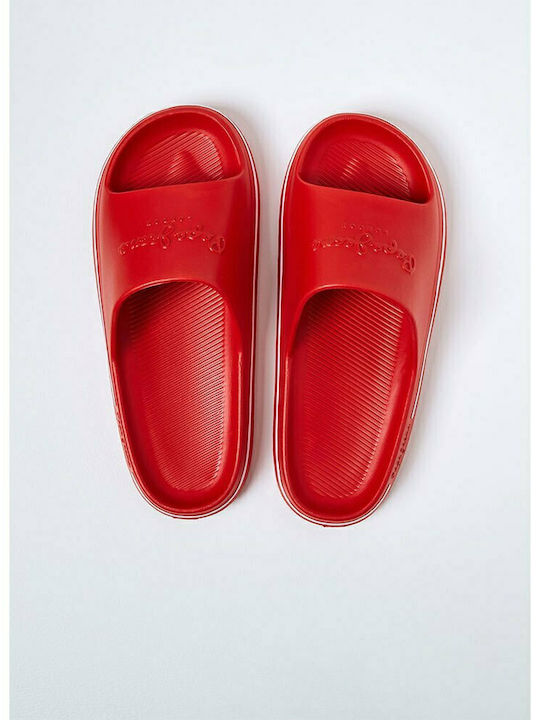 Pepe Jeans Slides σε Κόκκινο Χρώμα
