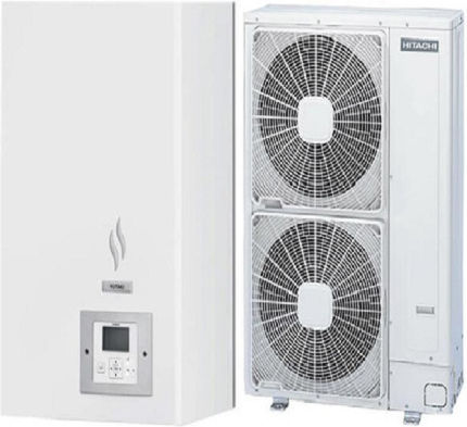 Hitachi Αντλία Θερμότητας 11kW Τριφασική 60°C Split