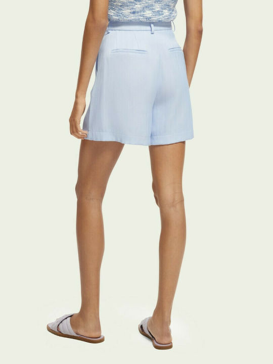 Scotch & Soda Women's High-waisted Shorts Light Blue