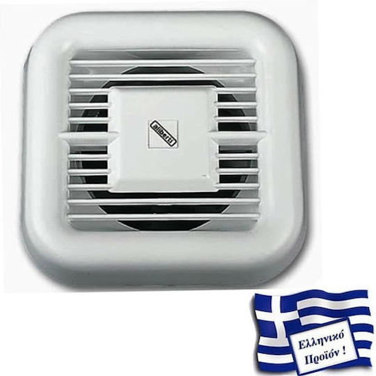 Aliberti E-150 Επιτοίχιος Εξαεριστήρας Μπάνιου 150mm Λευκός