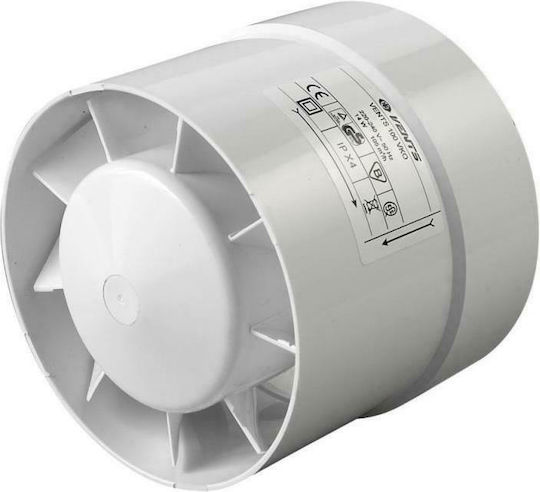 Vents 125 VKO1 De perete Ventilator de Baie 125mm Alb