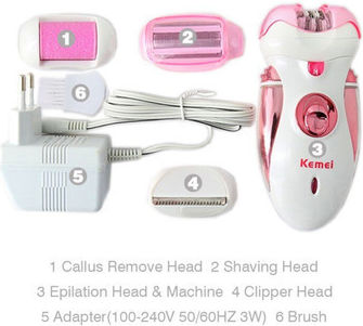 Kemei Σετ Αποτρίχωσης Epilator για Σώμα & Μπικίνι KM-2530
