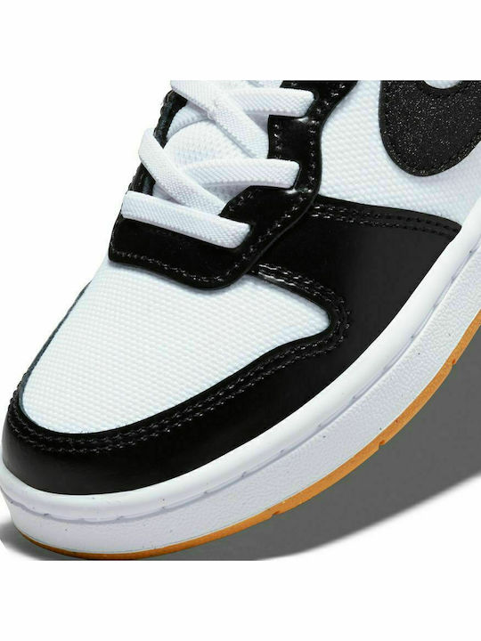 Court Kids Sneakers with Hoop & Loop Closure White