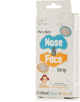 Cettua Clean & Simple Pure White Nose & Face 12τμχ