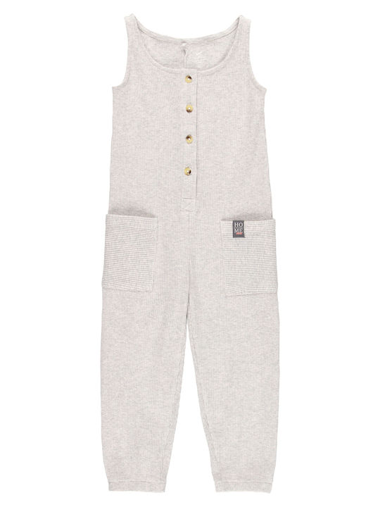 Boboli Girls Fabric Jumpsuit Gray