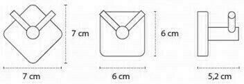 Karag Quattro Άγκιστρο Μπάνιου Διπλό με Βίδες ​6x6cm Inox Ασημί